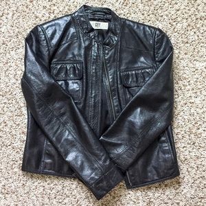 Black DKNY leather jacket
